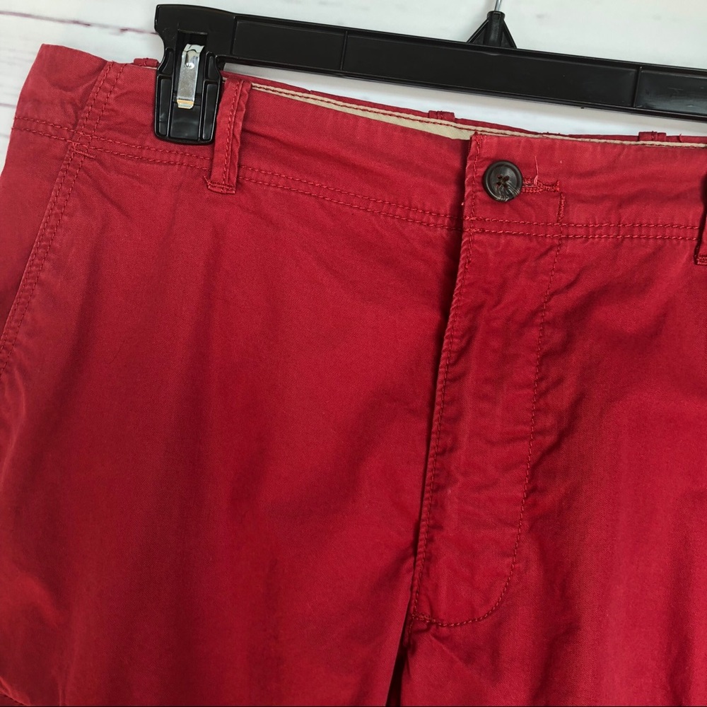 Banana Republic cape red cotton cargo shorts